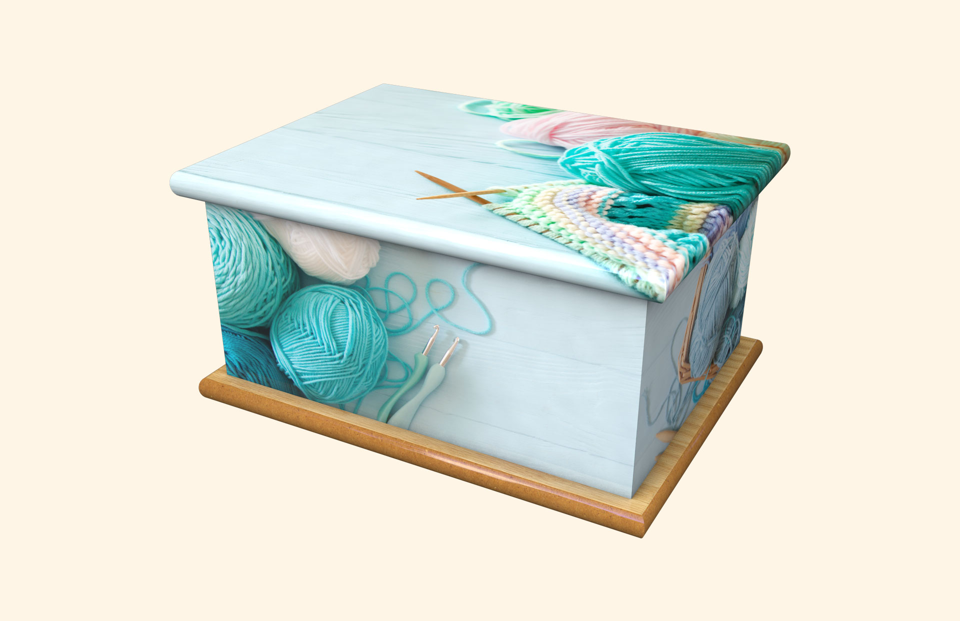Knit and Natter adult ashes casket